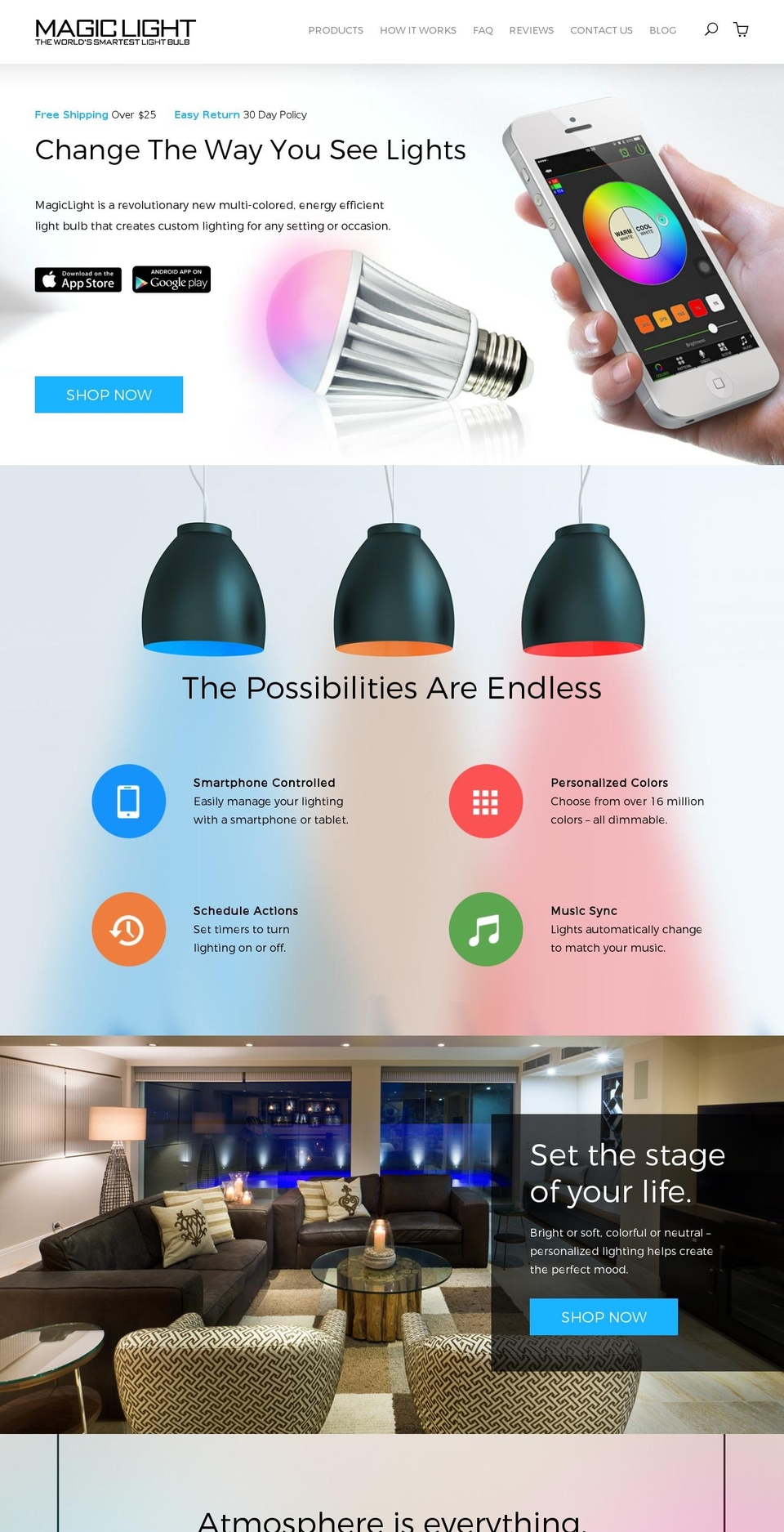 magiclight-nov-2016 Shopify theme site example magiclightbulb.com