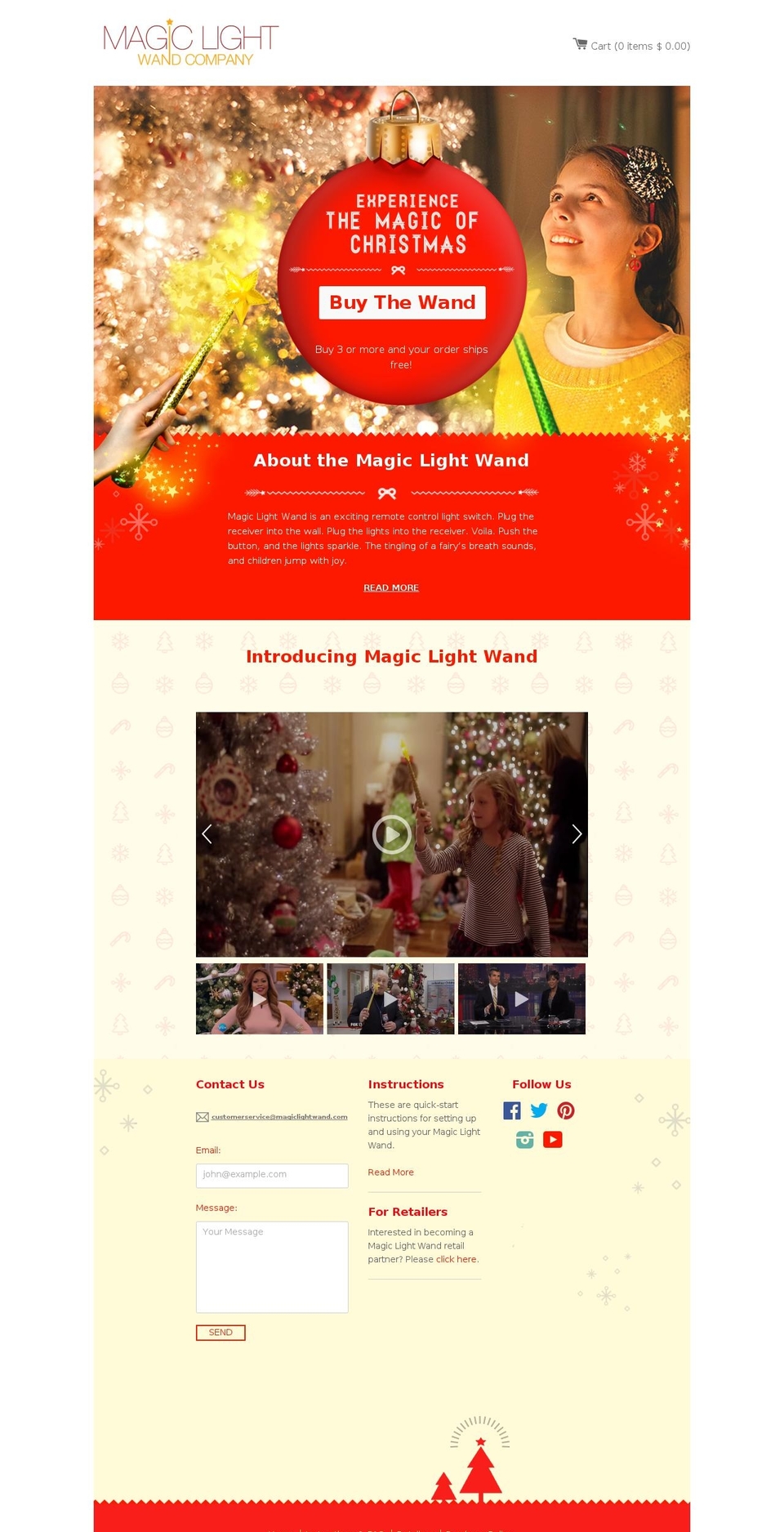 magiclightwand.com shopify website screenshot