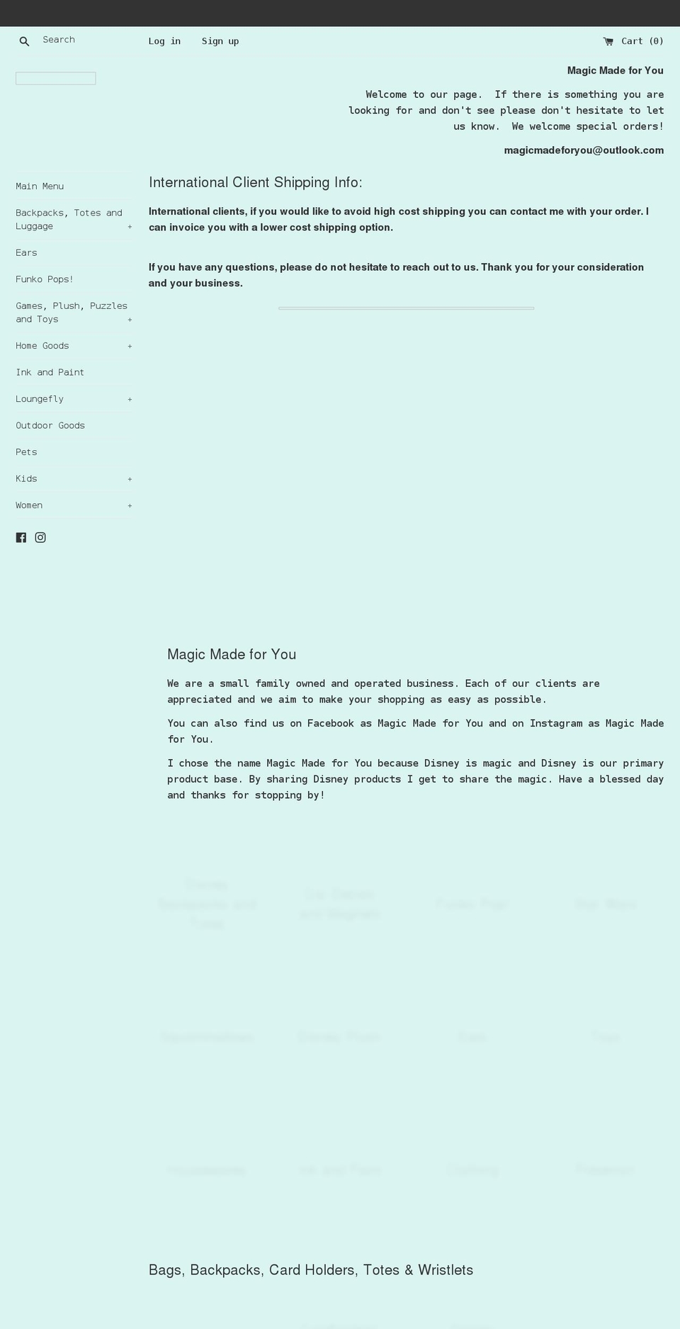 magicmadeforyou.com shopify website screenshot