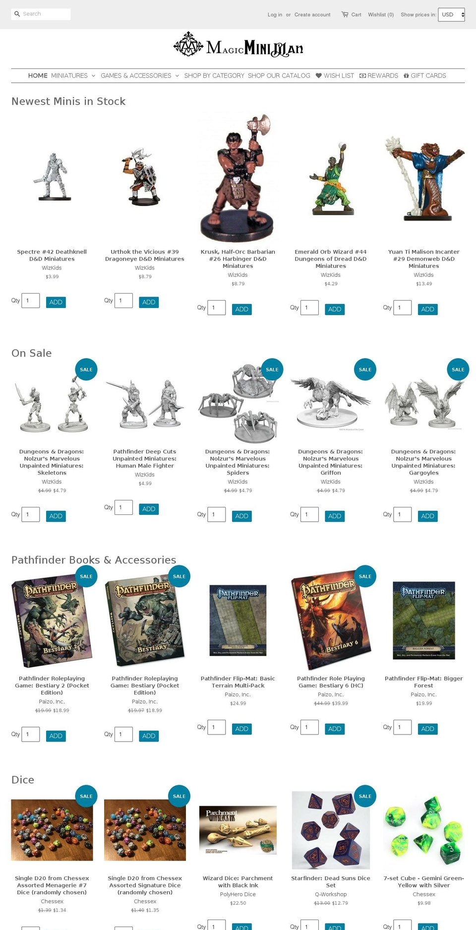 magicminiman.com shopify website screenshot