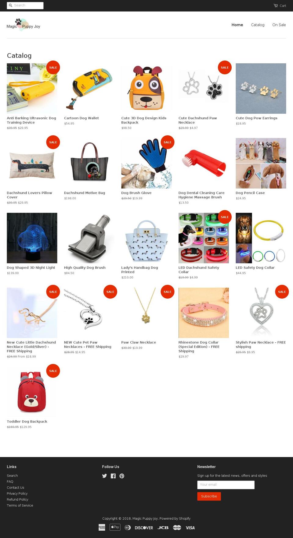magicpuppyjoy.com — Shopify storefront screenshot