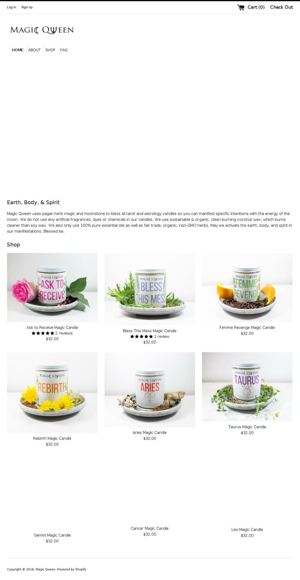 magicqween.com — Shopify storefront screenshot