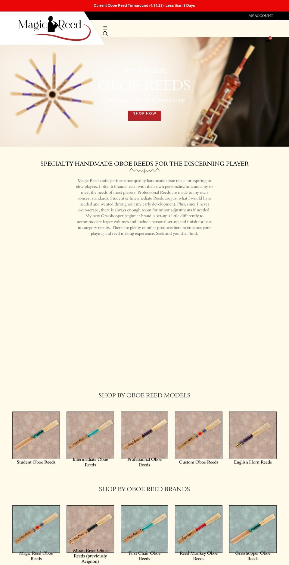 magicreed.com shopify website screenshot