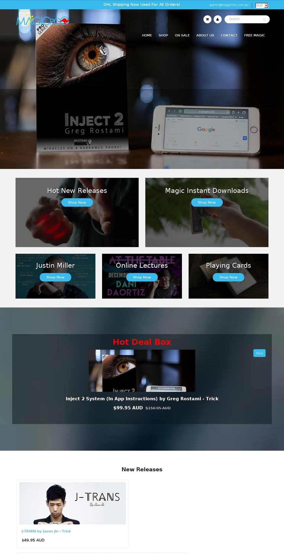 magicroo.com.au shopify website screenshot