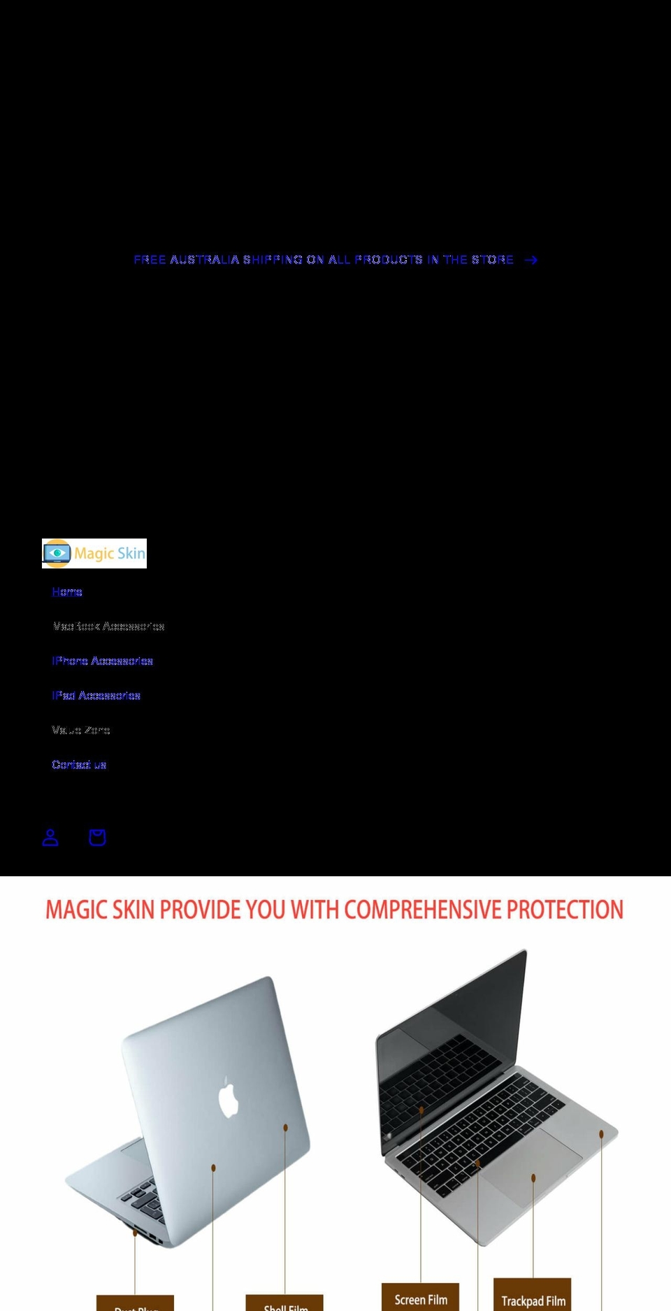 magicskin.com.au shopify website screenshot