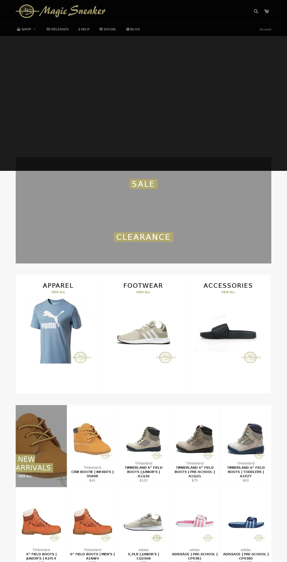 magicsneaker.net shopify website screenshot