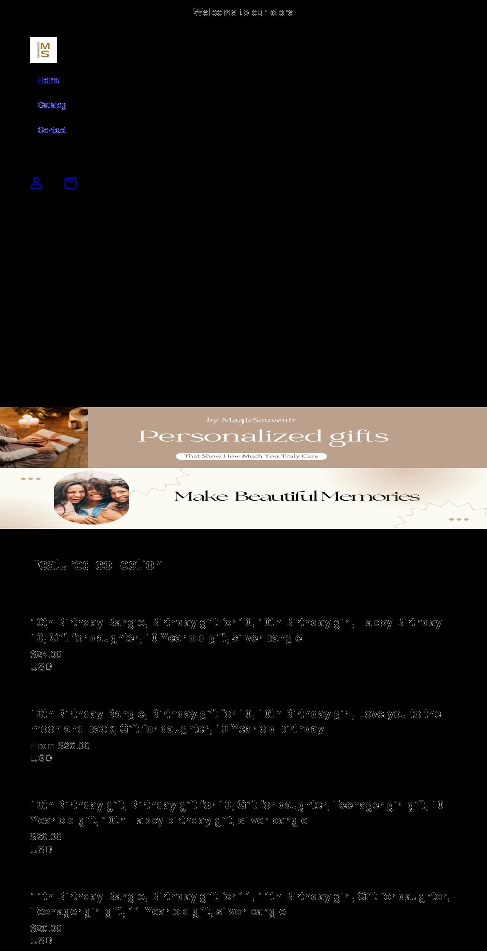 magicsouvenir.com shopify website screenshot