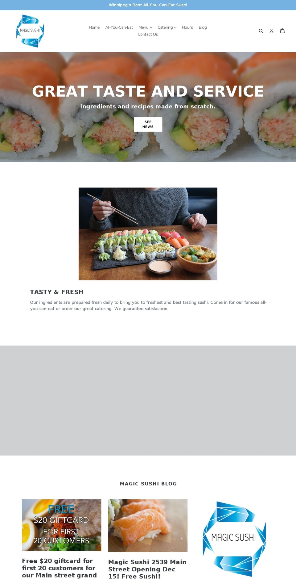 magicsushi.net shopify website screenshot