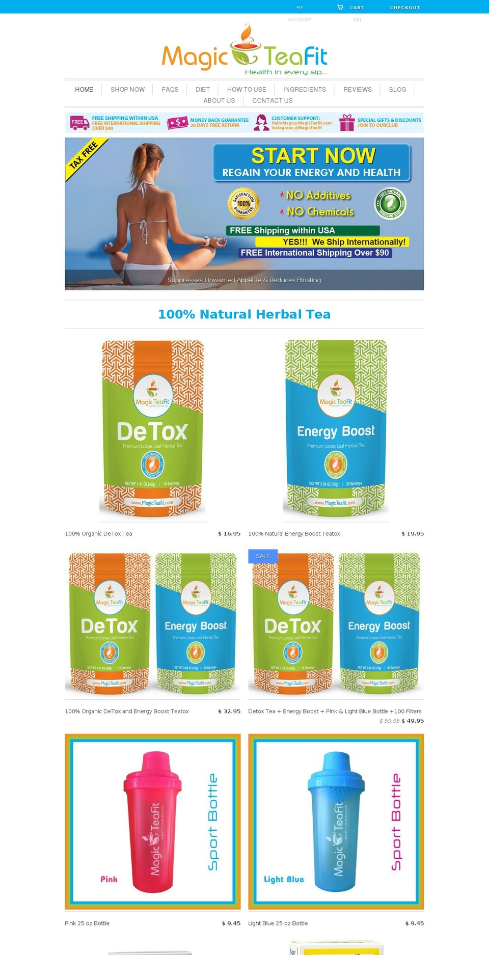 magicteafit.com shopify website screenshot