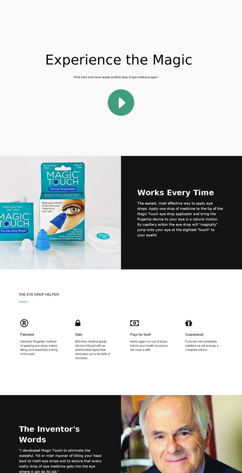 magictoucheye.com shopify website screenshot