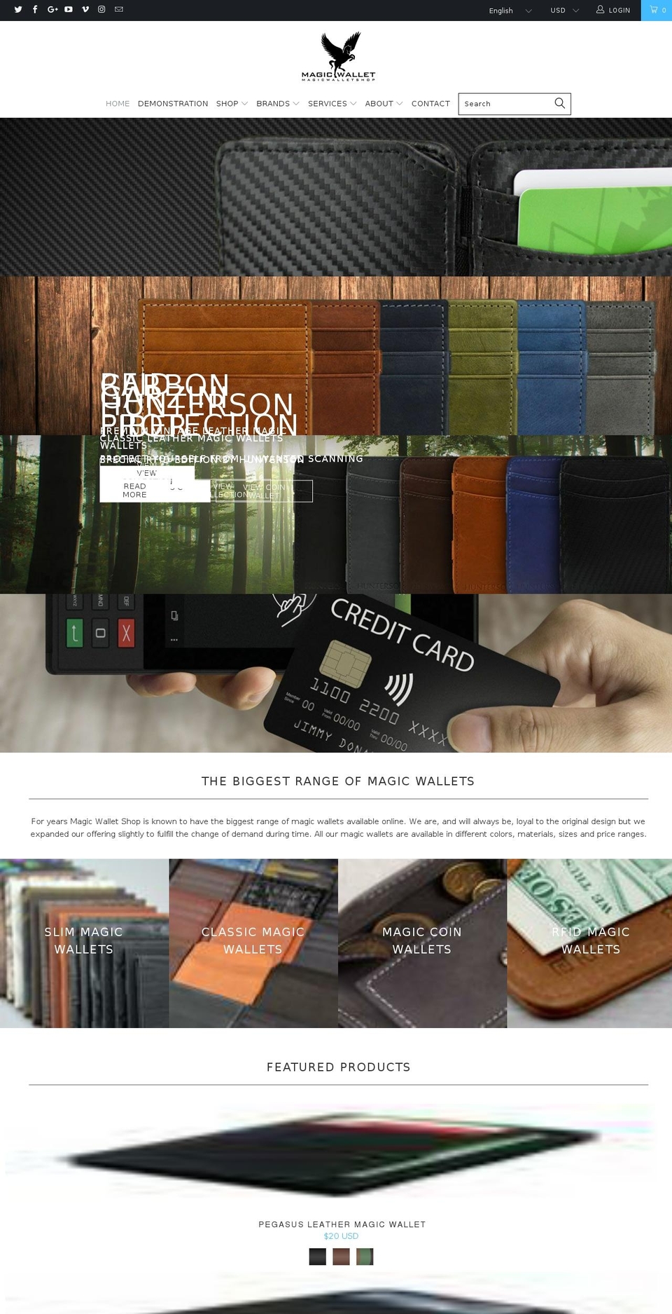 magicwalletshop.com.au shopify website screenshot