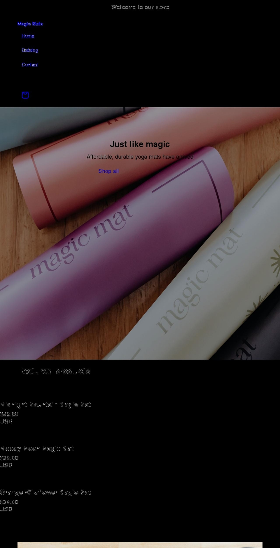 magicyogamat.com shopify website screenshot
