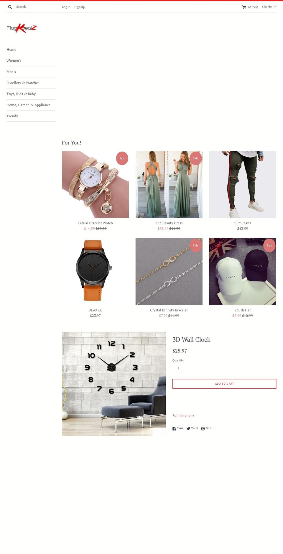 magikdealz.com — Shopify storefront screenshot