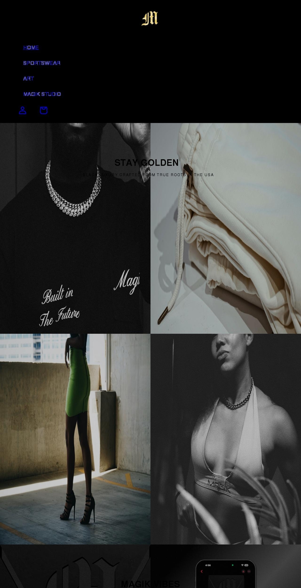 magikluxe.com shopify website screenshot