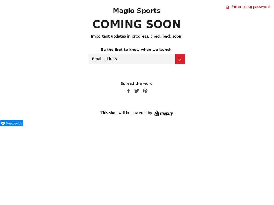 maglosports.com — Shopify storefront screenshot