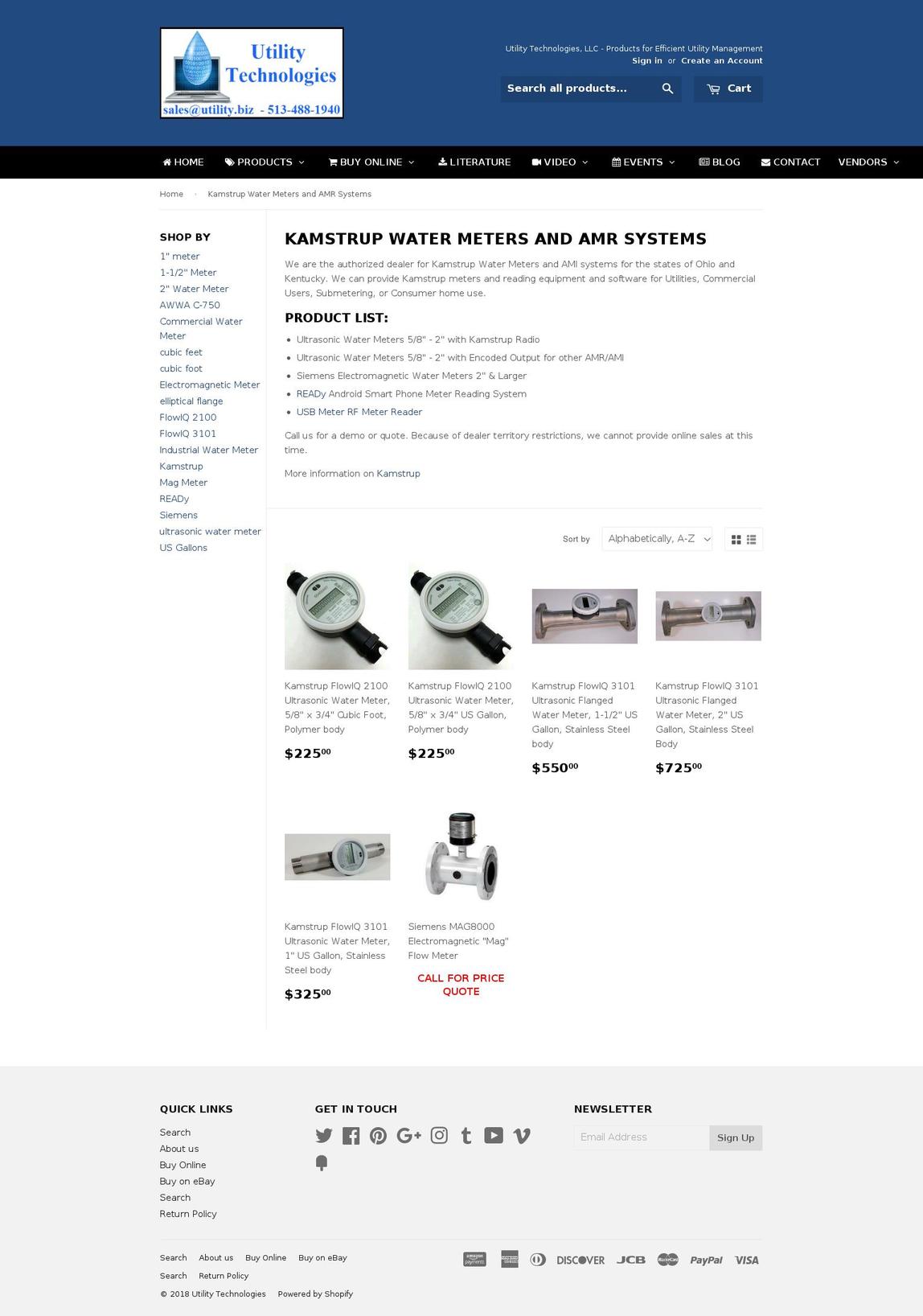 magmeters.biz shopify website screenshot