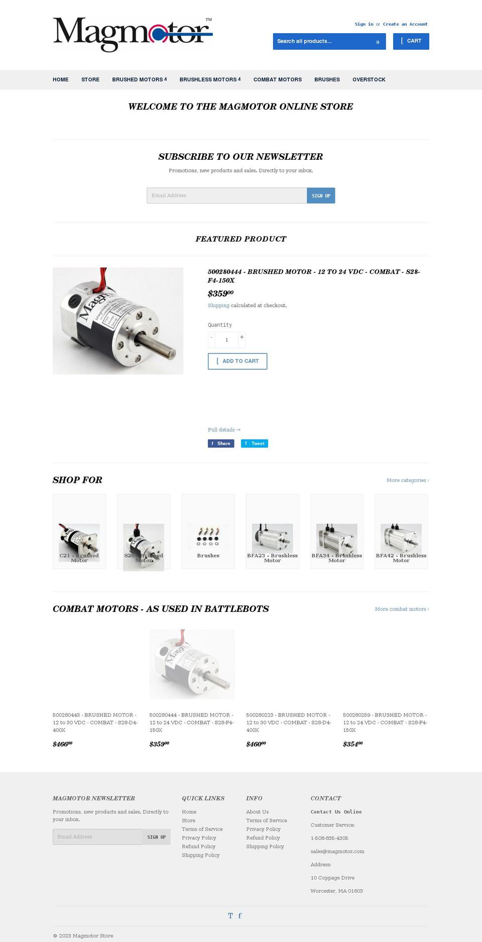 magmotorstore.com shopify website screenshot