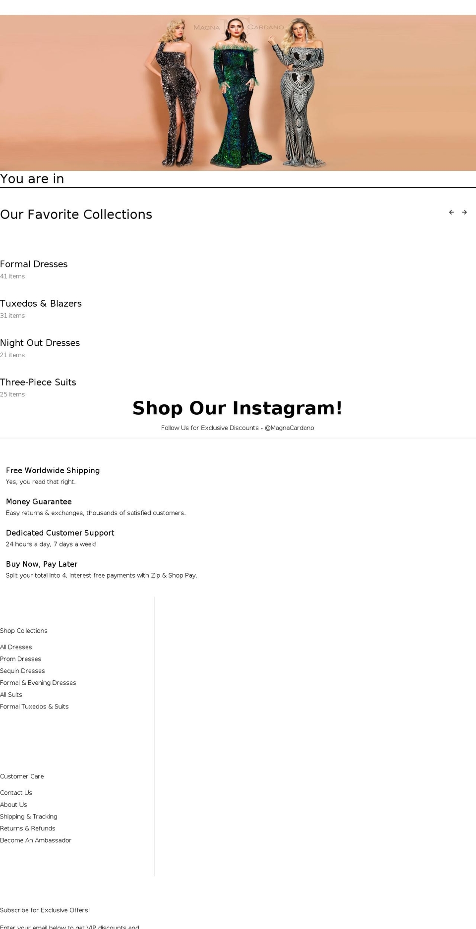 magnacardano.com shopify website screenshot