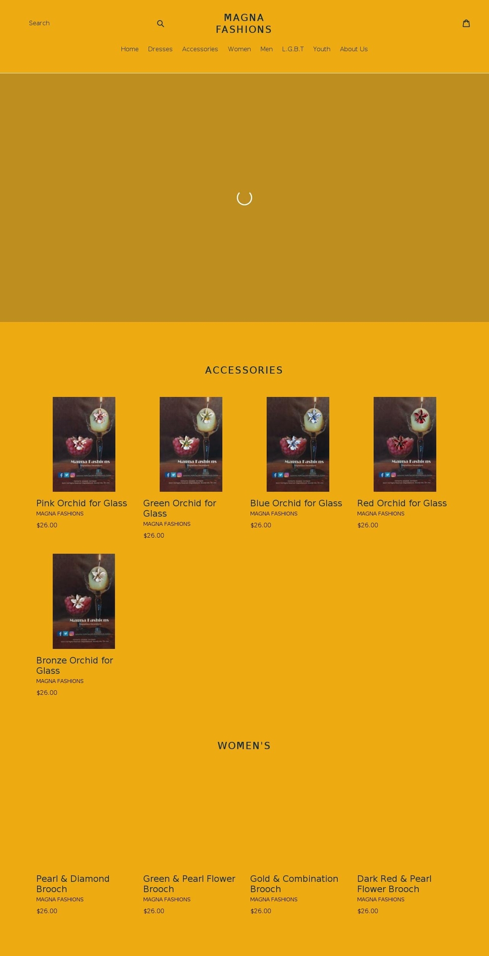 magnafashions.com — Shopify storefront screenshot
