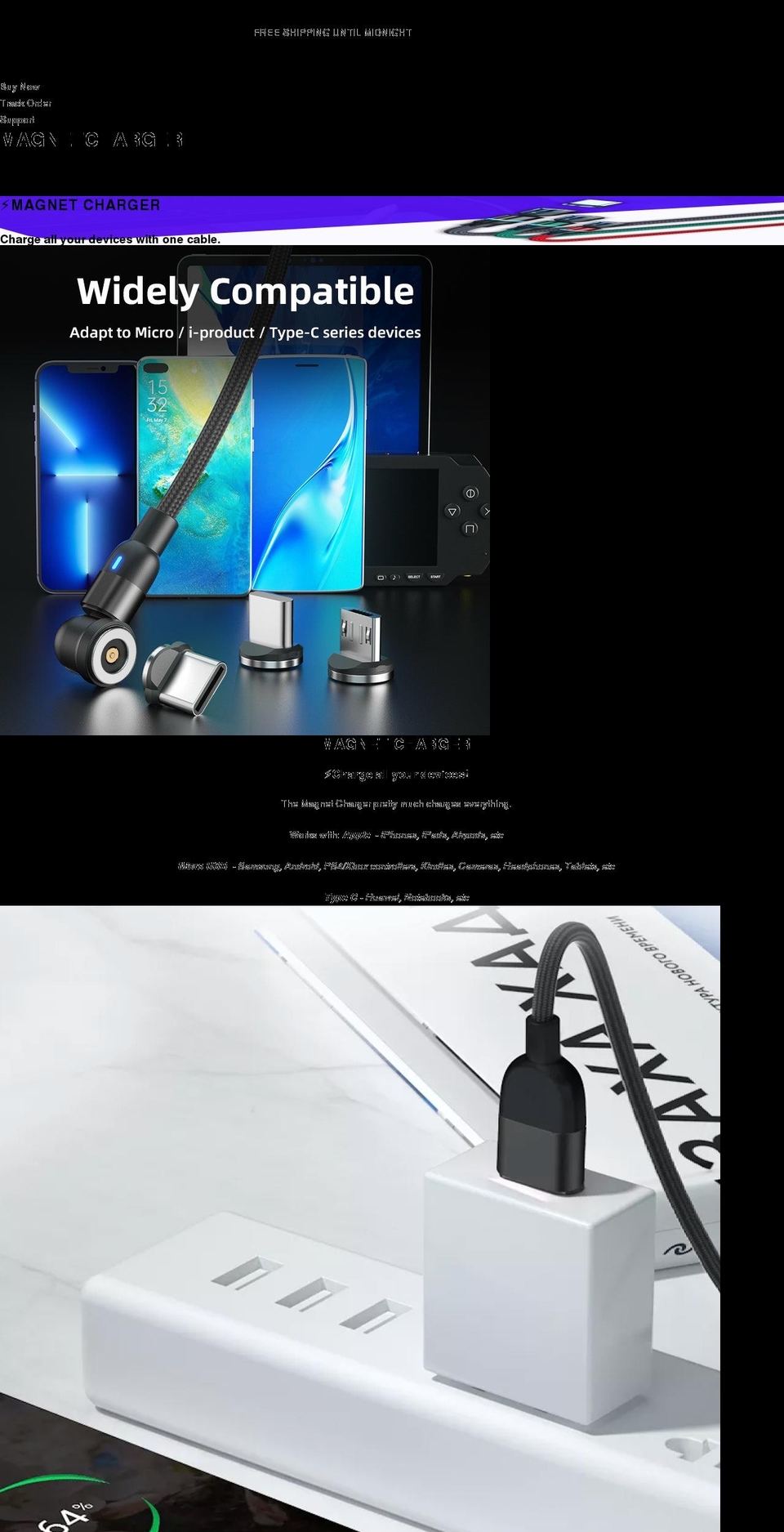 magnet-charger.com shopify website screenshot