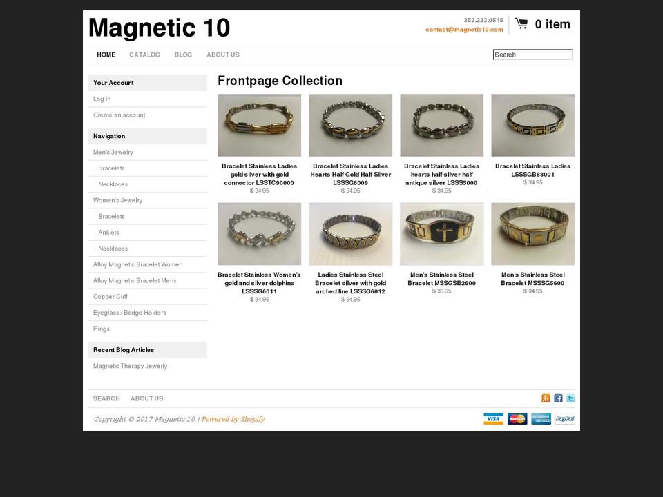 magnetic10.com shopify website screenshot