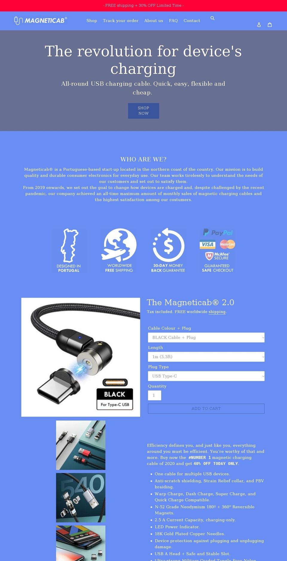 magneticab.myshopify.com shopify website screenshot