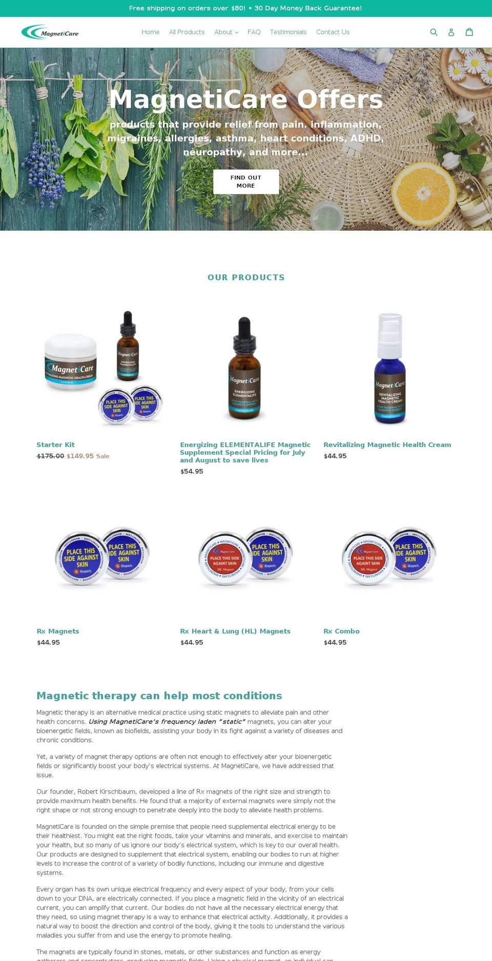 magneticare.net shopify website screenshot