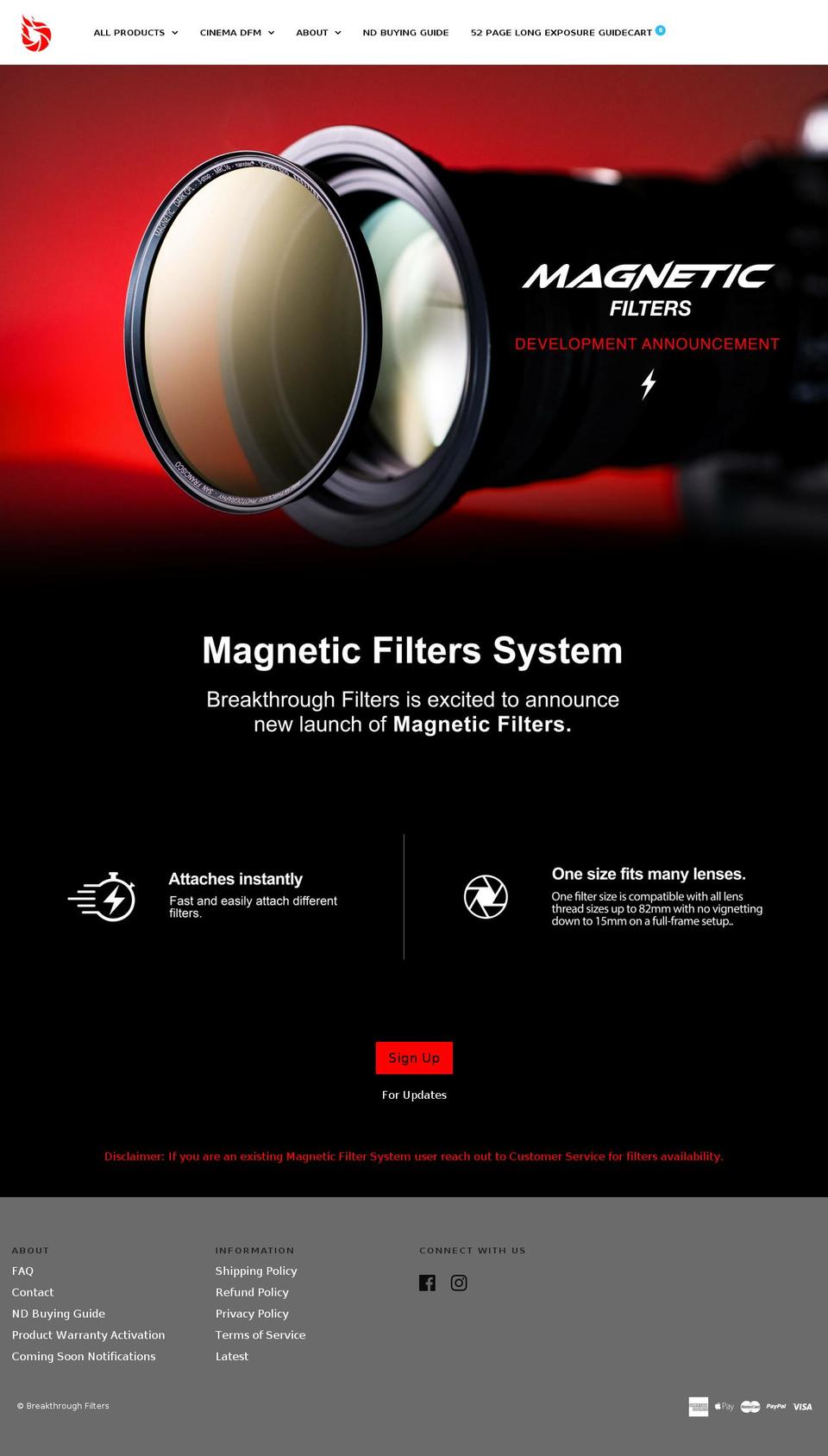 magneticfiltersystem.com — Shopify storefront screenshot