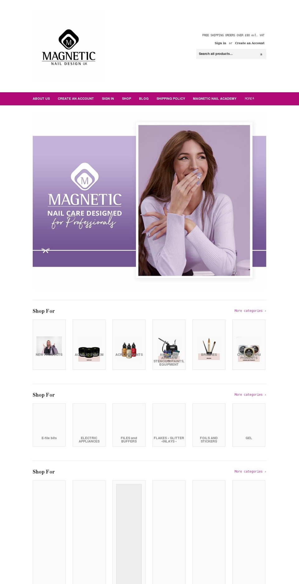 magneticnails.uk shopify website screenshot