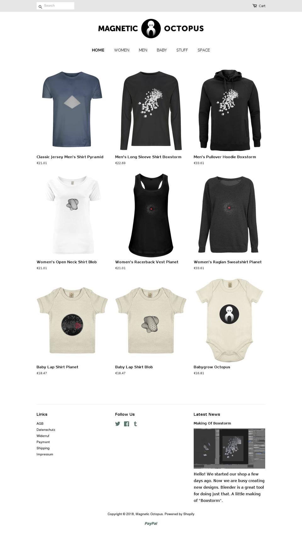 magneticoctopus.com — Shopify storefront screenshot
