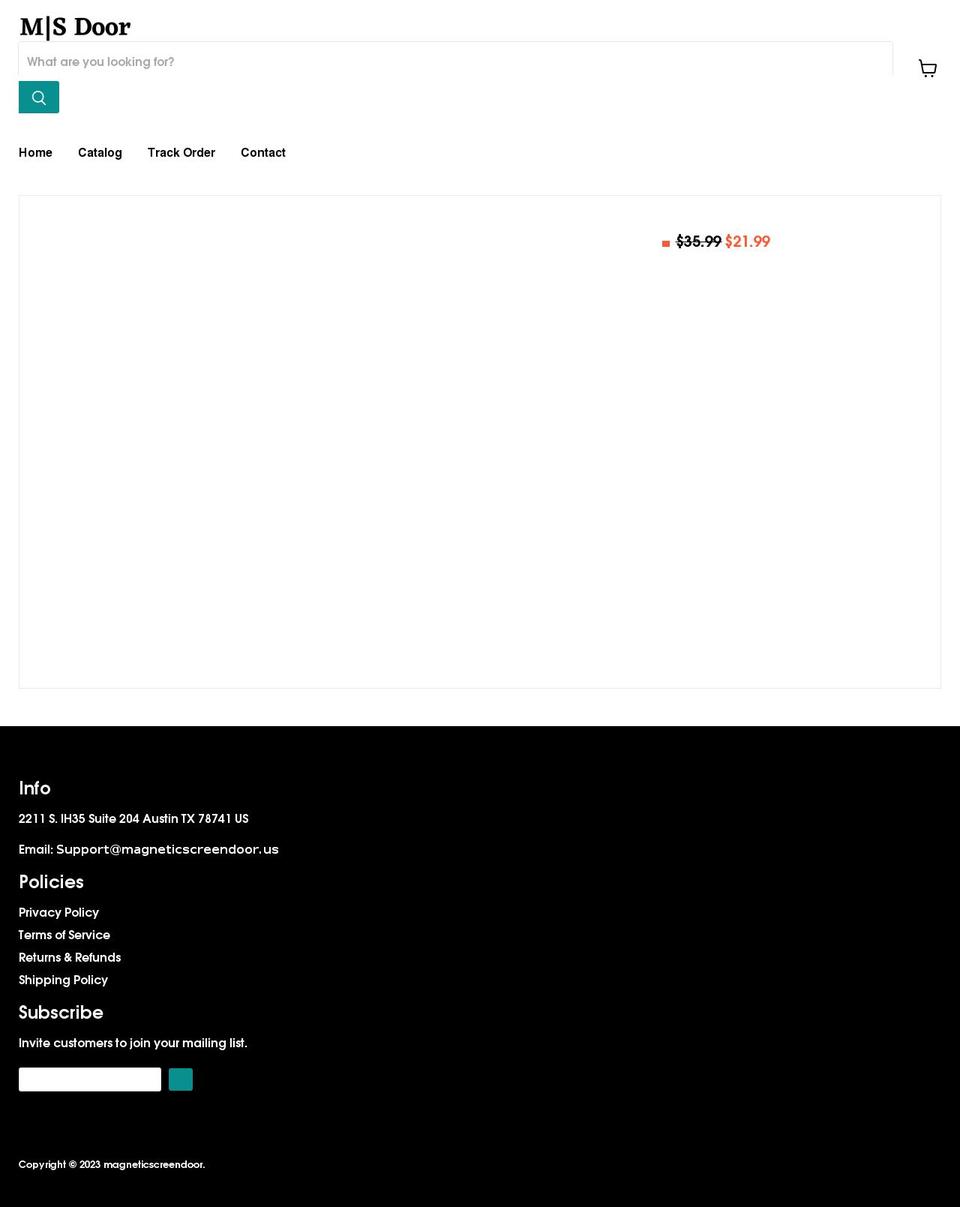 magneticscreendoor.us shopify website screenshot