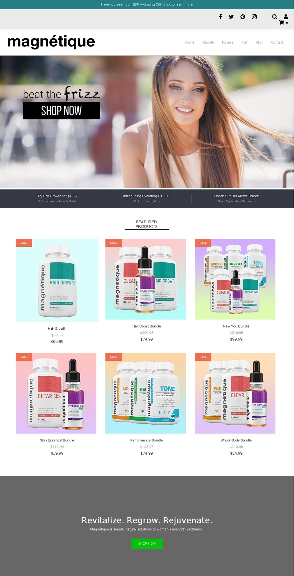 magnetiquehealth.com — Shopify storefront screenshot