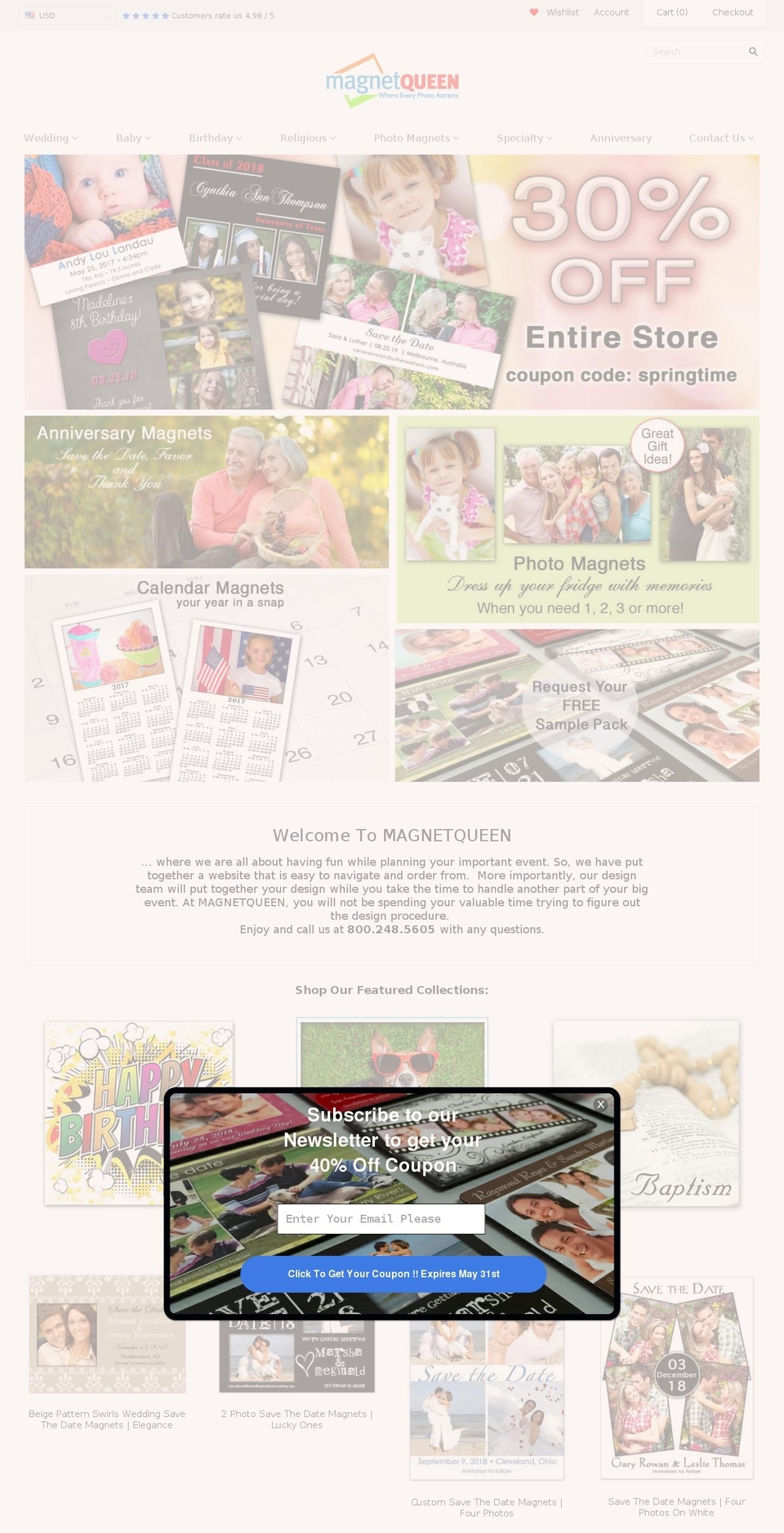 magnetqueen.com shopify website screenshot