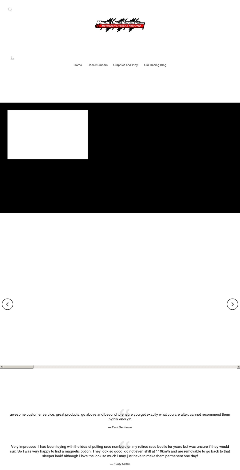 magnetracenumbers.com shopify website screenshot