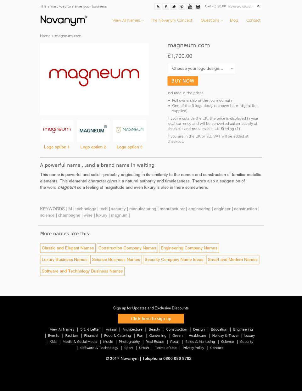 magneum.com shopify website screenshot