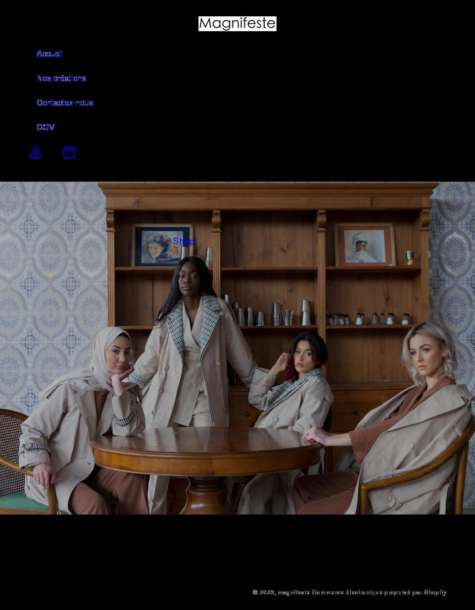 magnifeste.com shopify website screenshot