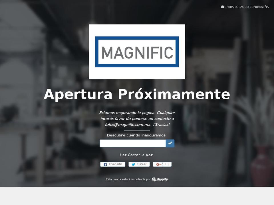 magnific.com.mx shopify website screenshot