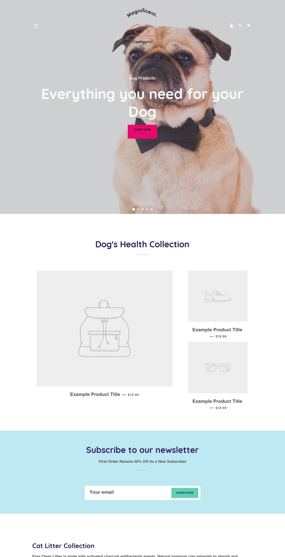 magnificentcreations4u.com shopify website screenshot