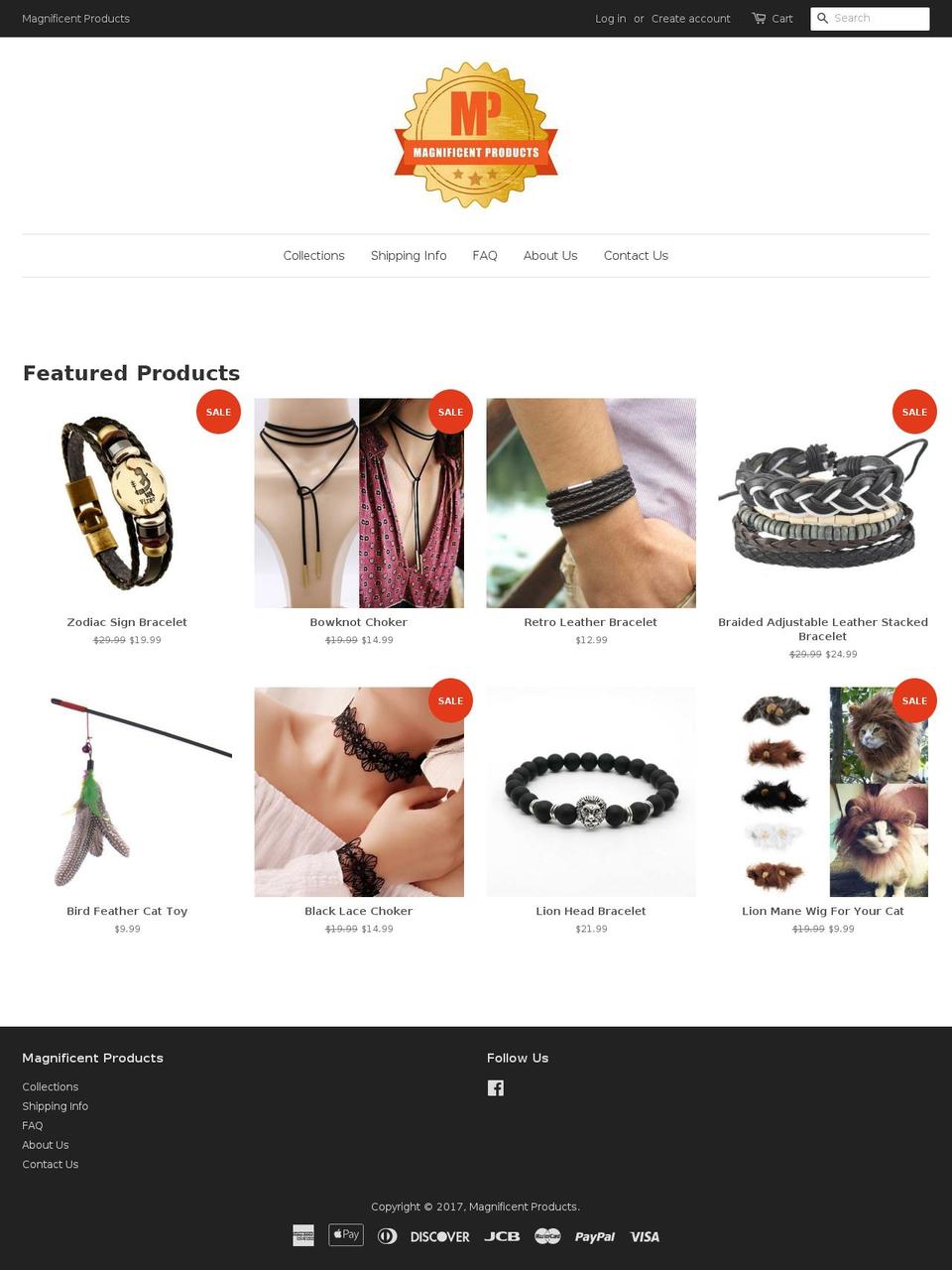 magnificentproducts.com shopify website screenshot