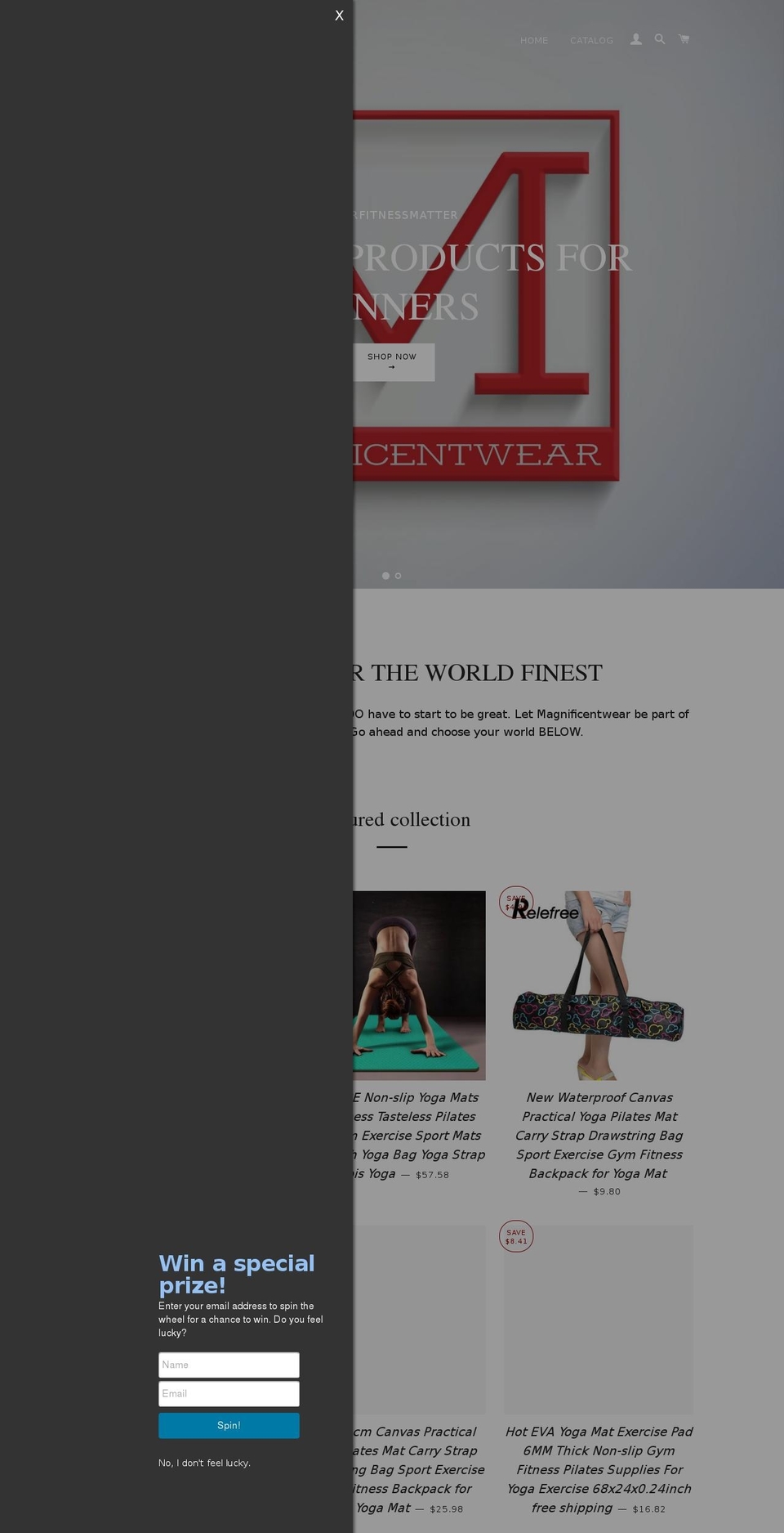 magnificentwear.com — Shopify storefront screenshot
