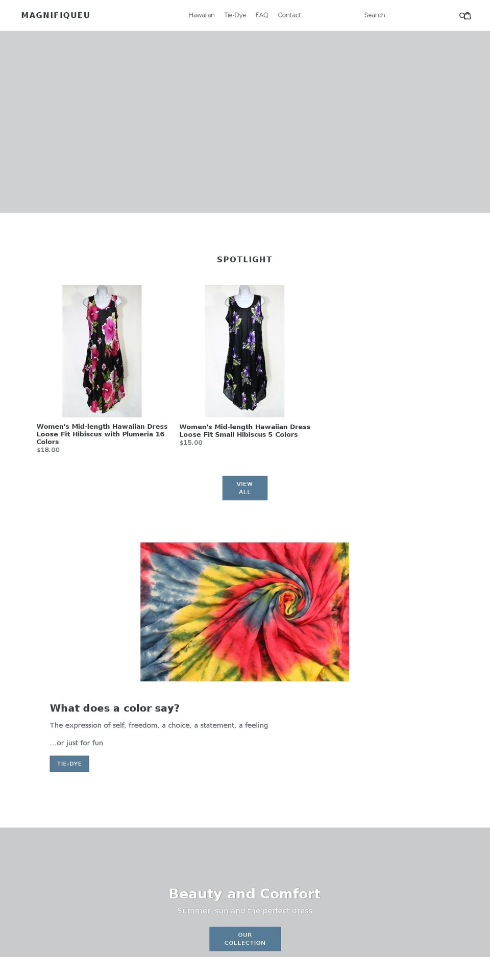 magnifiqueu.com — Shopify storefront screenshot