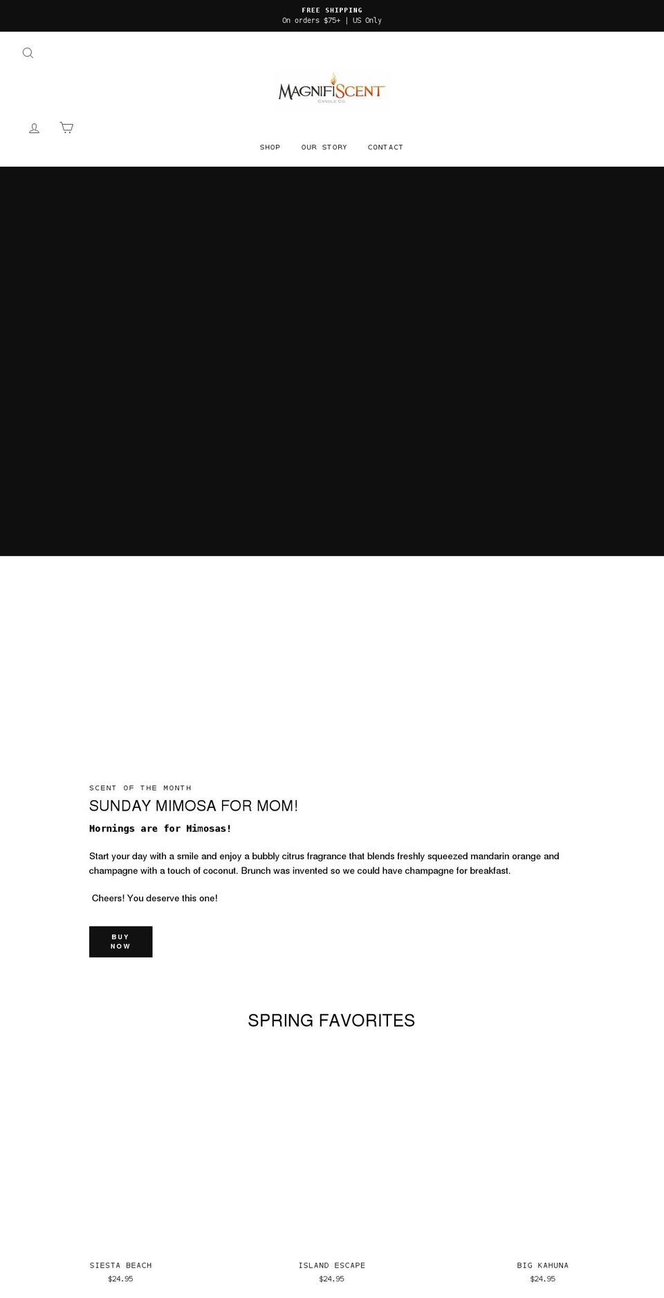 magnifiscentcandleco.com shopify website screenshot