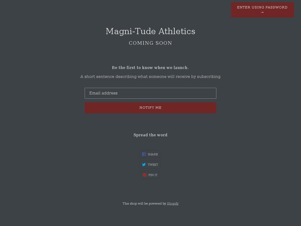 magnitudeathletics.com shopify website screenshot