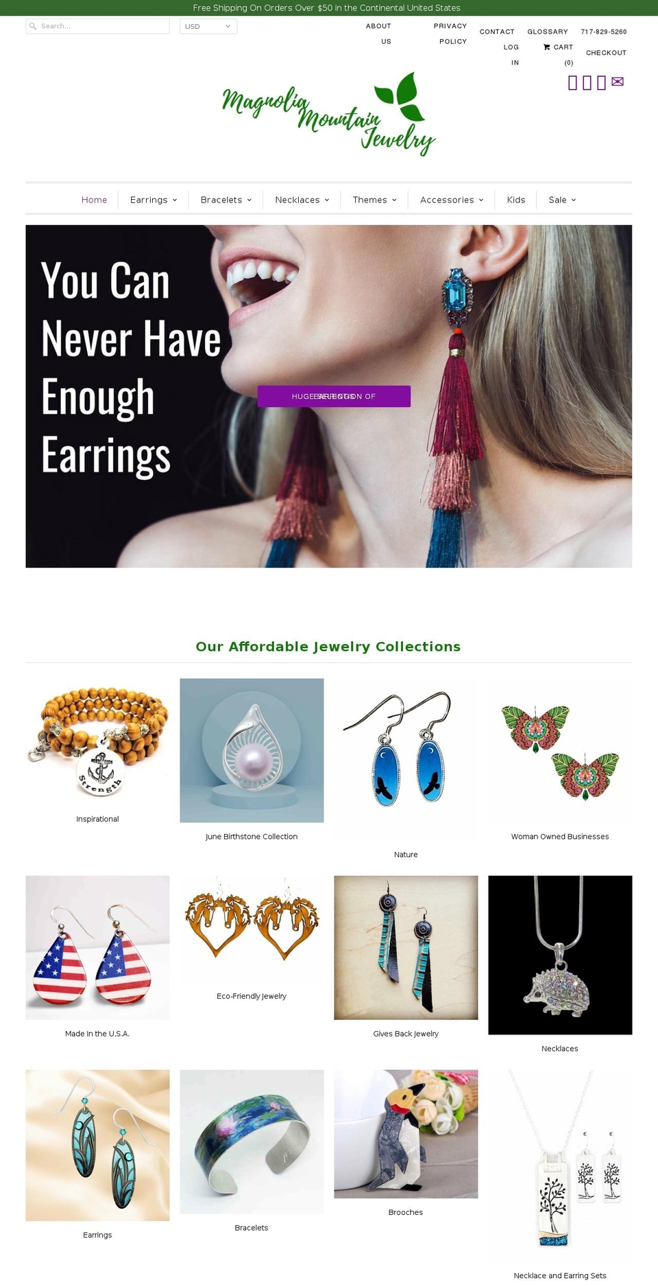 magnolia-mountain-jewelry.com shopify website screenshot