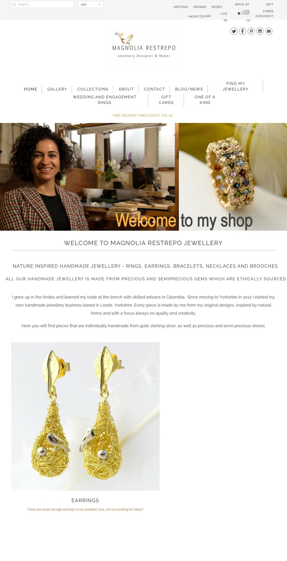 magnolia-restrepo-jewellery.myshopify.com — Shopify storefront screenshot
