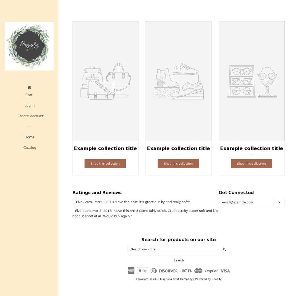 magnolia-shirt-company.com — Shopify storefront screenshot