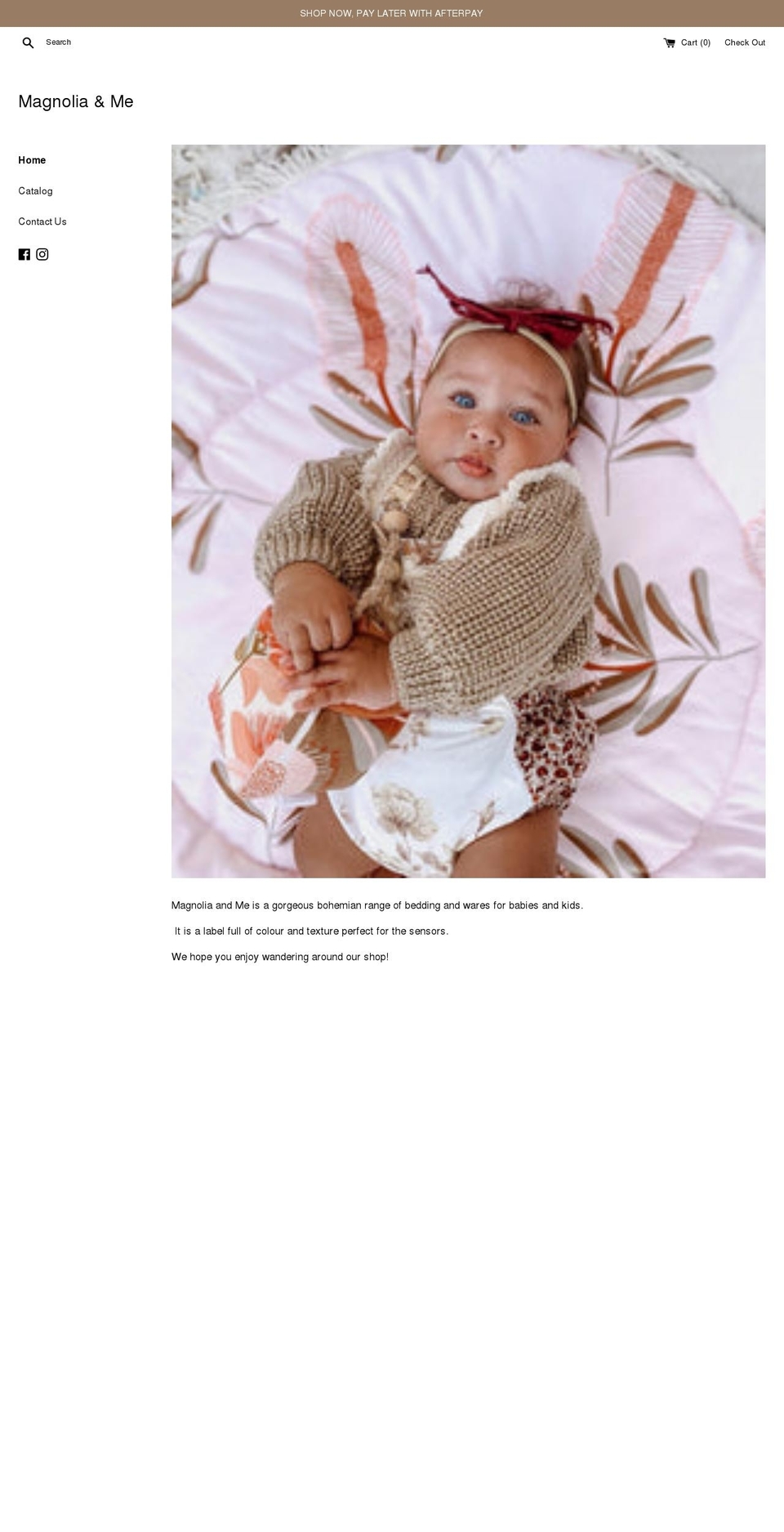 magnoliaandme.com shopify website screenshot