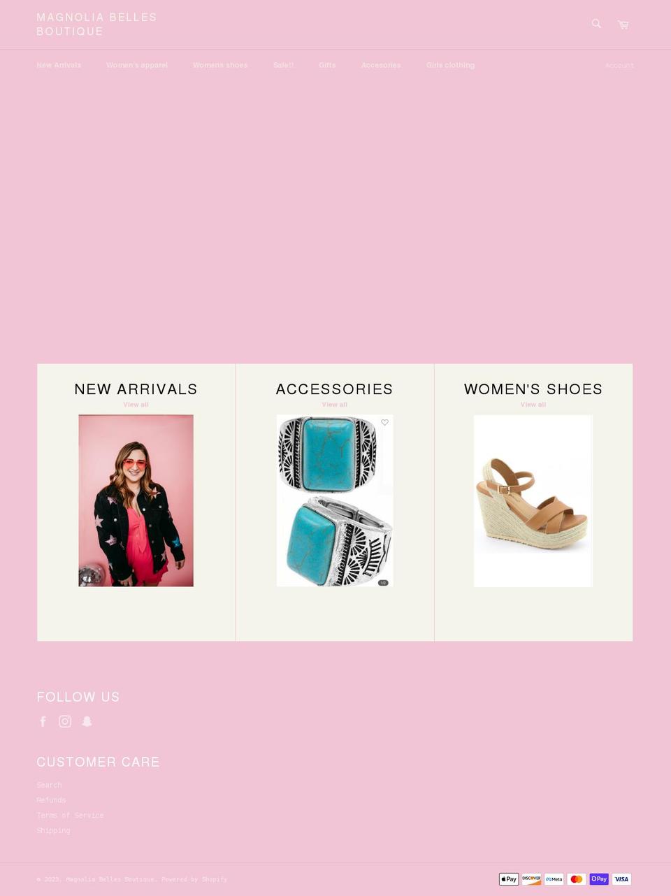 magnoliabellesboutique.com shopify website screenshot