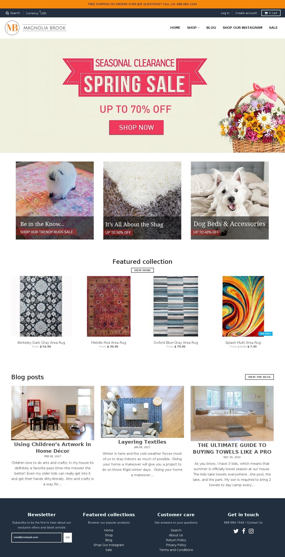 magnoliabrook.com shopify website screenshot