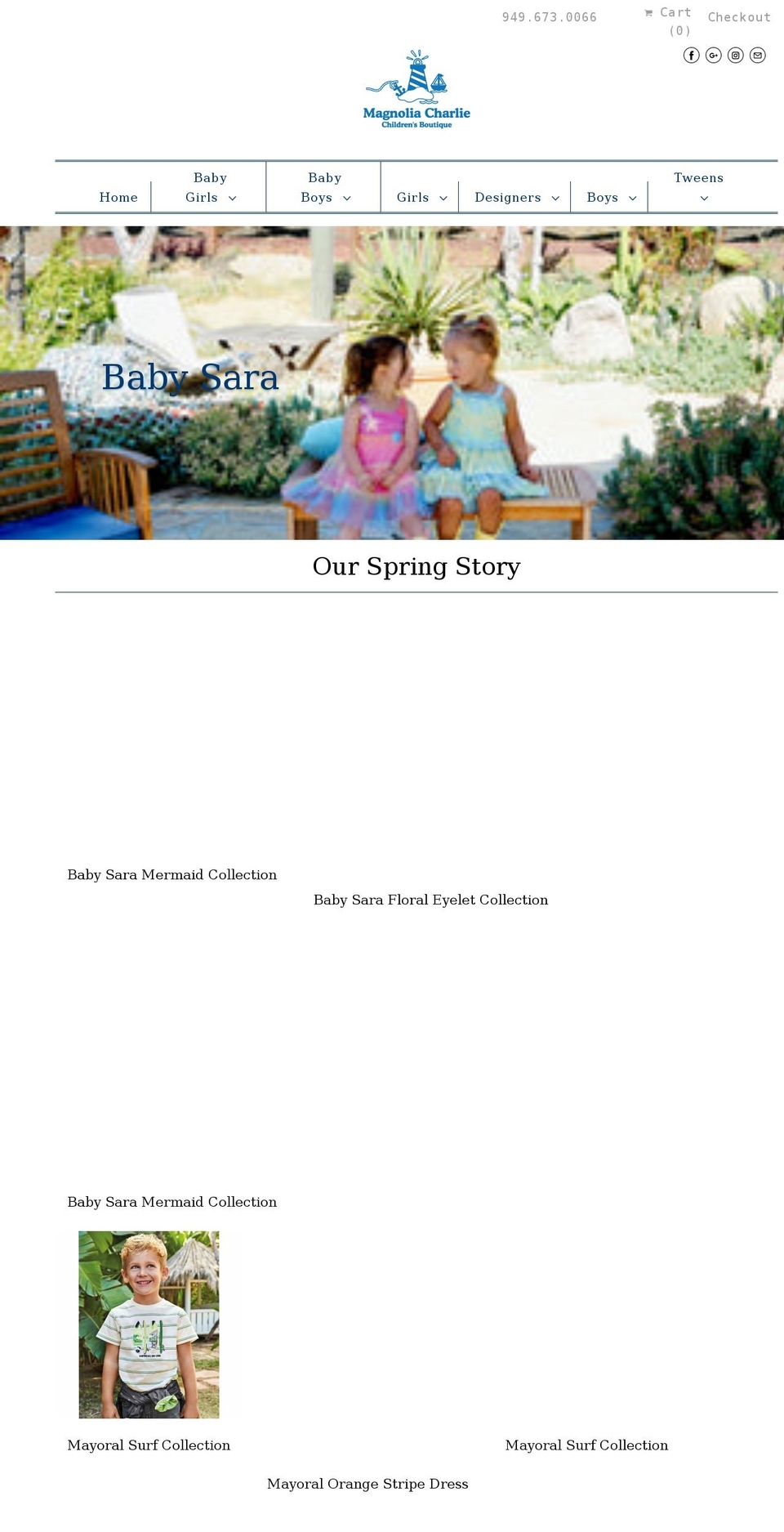 magnoliacharlie.com shopify website screenshot
